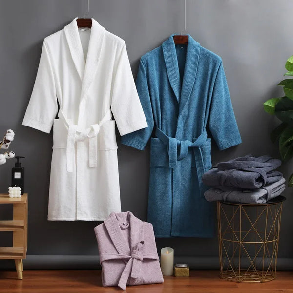 Unisex 100% Cotton Terry Bathrobe