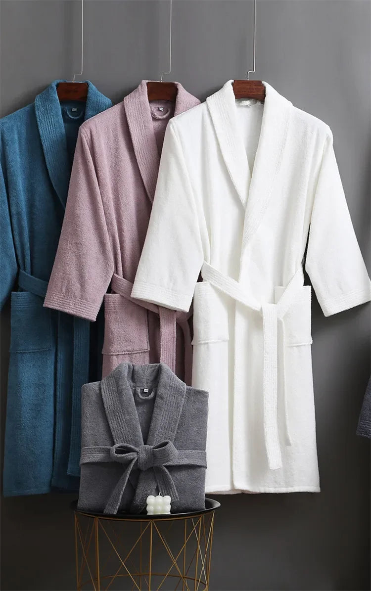 Unisex 100% Cotton Terry Bathrobe